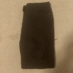 Ripped black boyfriend jeans